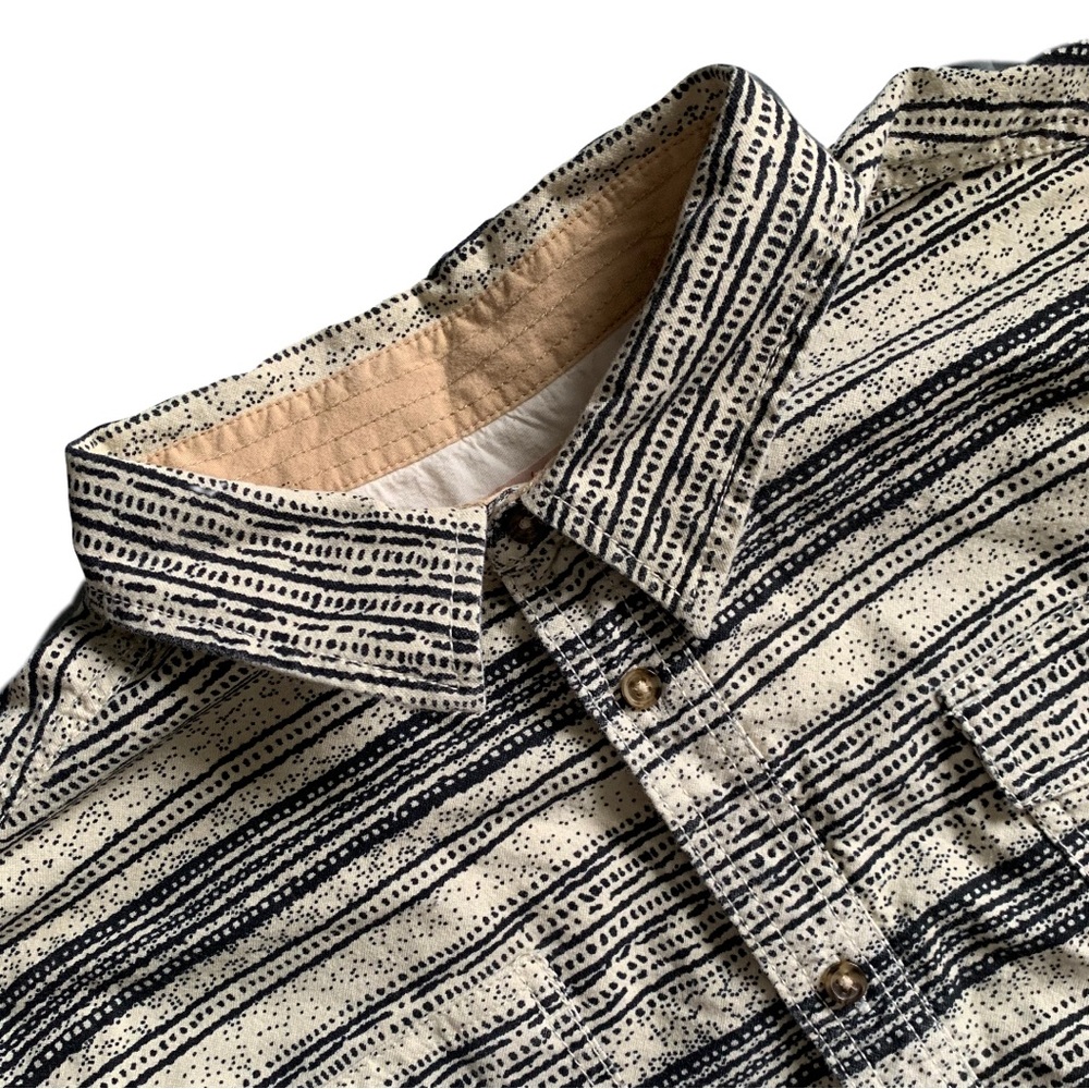 Burton Zebra Print Button Down Long Sleeve Shirt Size XL